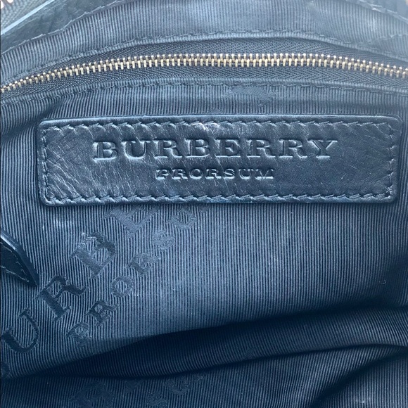 Burberry Black pebbled Leather Prorsum